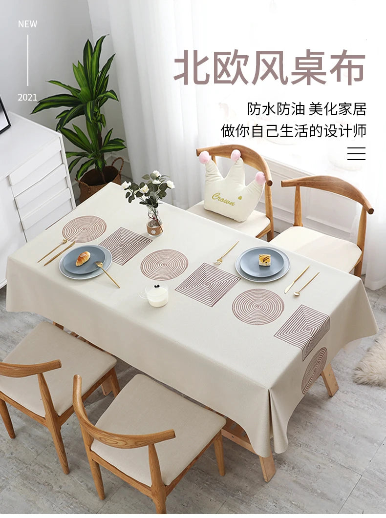 Mandala Series Printed Tablecloth Anti-scalding Thickened Rectangular Home Party Dining Room Furnishings