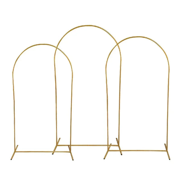 Gold Party Decor Arch Stand (1PCS) - 4FT/5FT/6FT/6.6FT/7.2FT, Balloon Frame & Backdrop Bracket for Weddings