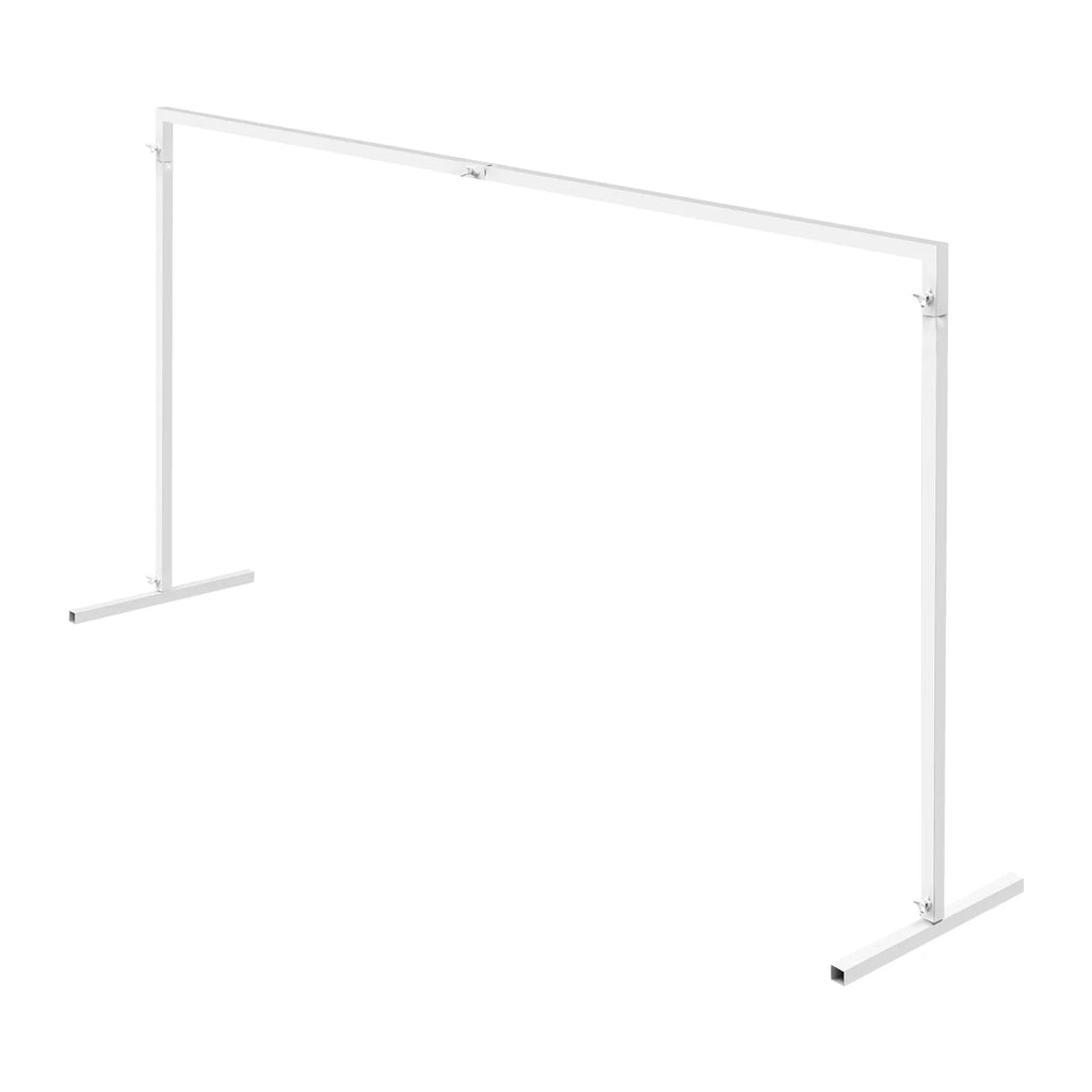 2x2m/6x6.6Ft Wedding Arch Stand, White Metal Square Garden Backdrop Frame, Height Adjustable Party Flower Balloon DIY Decor Rack