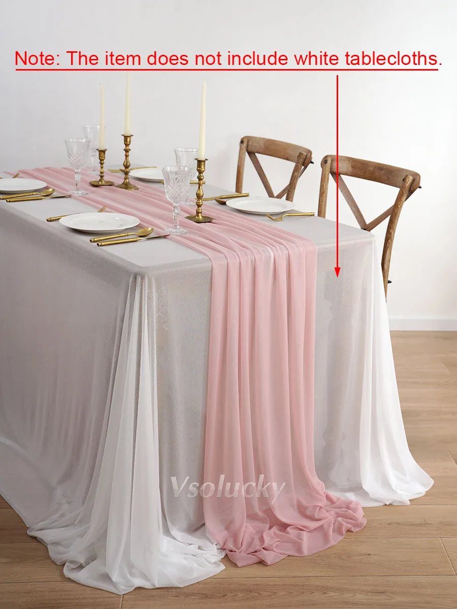 Chemin de Table Voile Luxe Transparent — Mariage Élégant Oriental Image secondaire du produit