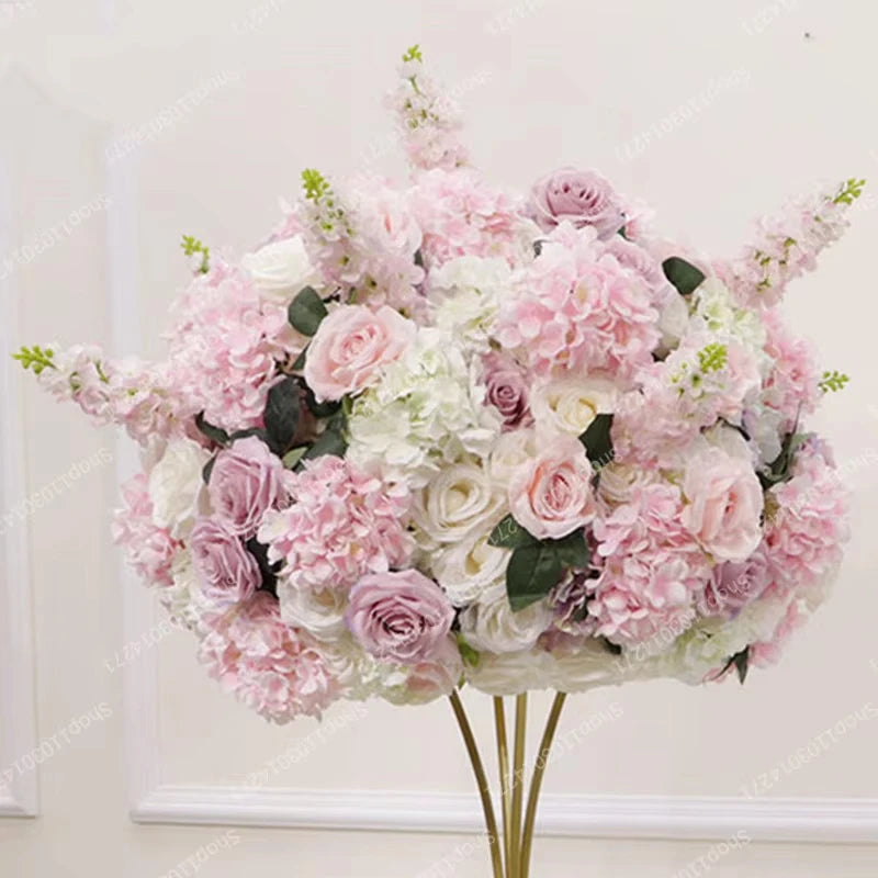 70cm Luxurious White Rose Flower Ball Wedding Reception Centerpiece For Table Decor Accessories Floral Arrangement Event  Prop