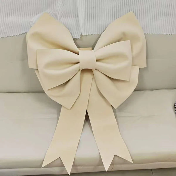 70/50/30cm Giant Cream Bow Eva Foam Paper DIY Bow Garland Arch for Bow Birthday Girls Coquette Wedding Bridal Shower Party Decor