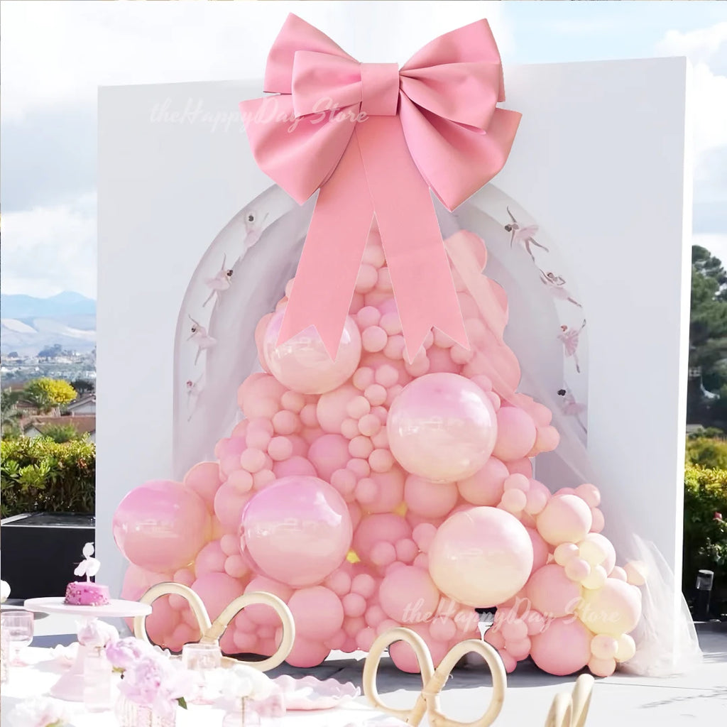 70/50/30cm Giant Cream Bow Eva Foam Paper DIY Bow Garland Arch for Bow Birthday Girls Coquette Wedding Bridal Shower Party Decor