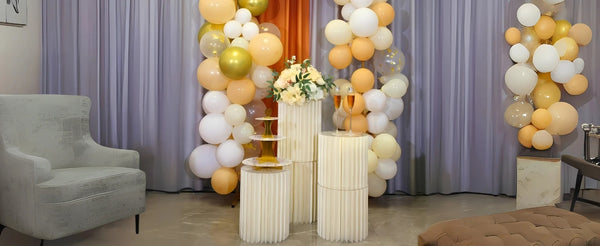 Party Round Pedestal Stands for Dessert Display Roman Column Vases Wedding Baby Shower Centerpieces Simple Generous Design