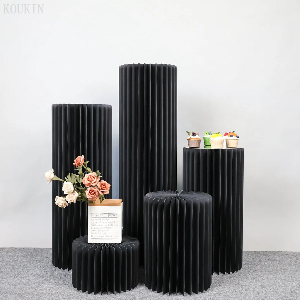Party Round Pedestal Stands for Dessert Display Roman Column Vases Wedding Baby Shower Centerpieces Simple Generous Design