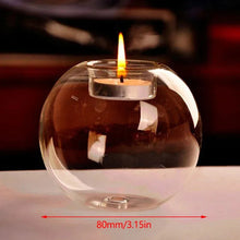 Photophore rond en verre — Centre de table mariage