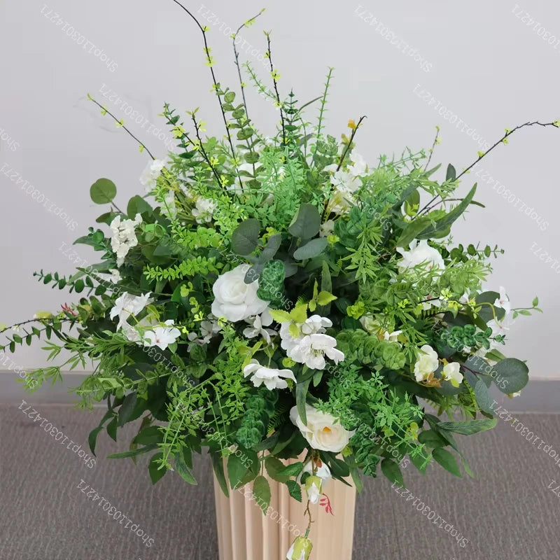 70cm Luxurious White Rose Flower Ball Wedding Reception Centerpiece For Table Decor Accessories Floral Arrangement Event  Prop