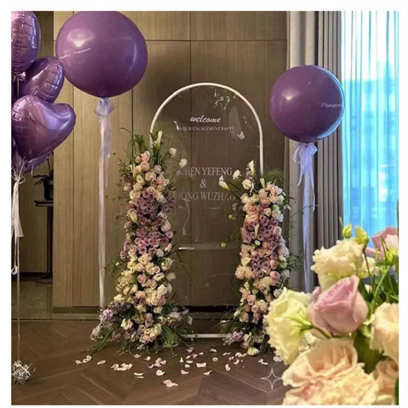 1PCS White Wedding Arch Stand, Balloon Holder, Size 6FT 6.6FT 7.2FT,Wedding Party background decoration props