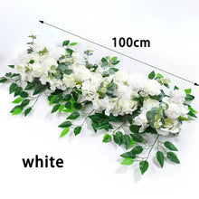 Rangée de roses artificielles 100 cm — Décor de mariage