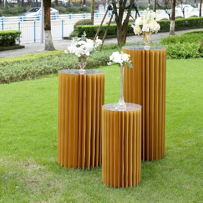 Party Round Pedestal Stands for Dessert Display Roman Column Vases Wedding Baby Shower Centerpieces Simple Generous Design