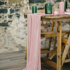 Chemin de Table Boho Étamine Long — Romantique Mariage Oriental