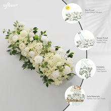 Rangée de roses & pivoines artificielles 50 à 100 cm