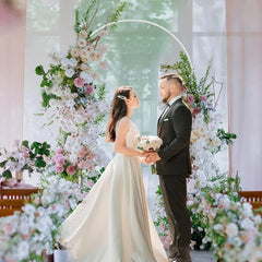 Arche blanche de mariage 80 à 220 cm — Structure pour décor de scène