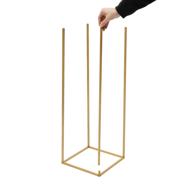 10PCs Metal Flower Stand 23.6Inch 23" Gold Flower Stand  for Floral Arrangement, Geometric Flower Vase Stand for Party, Events