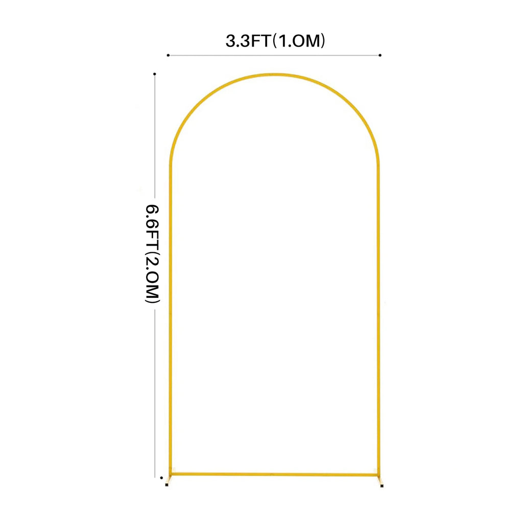 Gold Wedding Arch Stand Birthday Anniversary Party Decor Balloon Arch New Frame Backdrop Holder Bracket 6FT 6.6FT 7.2FT Size