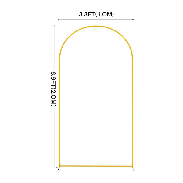 Gold Wedding Arch Stand Birthday Anniversary Party Decor Balloon Arch New Frame Backdrop Holder Bracket 6FT 6.6FT 7.2FT Size
