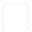 2x2m/6x6.6Ft Wedding Arch Stand, White Metal Square Garden Backdrop Frame, Height Adjustable Party Flower Balloon DIY Decor Rack
