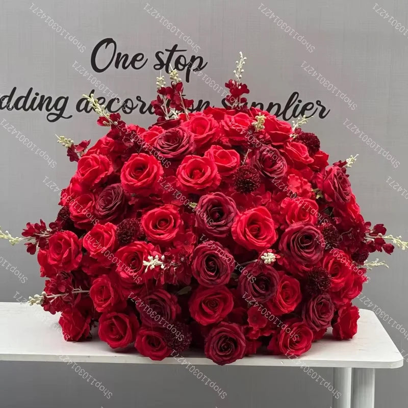 70cm Luxurious White Rose Flower Ball Wedding Reception Centerpiece For Table Decor Accessories Floral Arrangement Event  Prop
