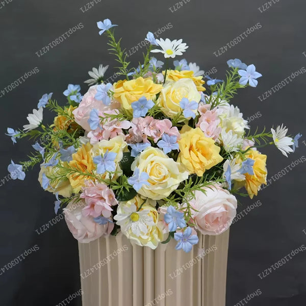 70cm Luxurious White Rose Flower Ball Wedding Reception Centerpiece For Table Decor Accessories Floral Arrangement Event  Prop