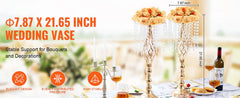 Grand présentoir cristal et métal doré — Centre de table prestige