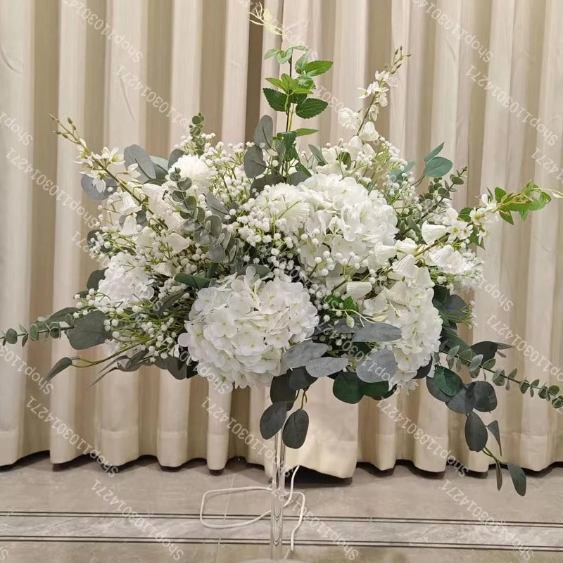 70cm Luxurious White Rose Flower Ball Wedding Reception Centerpiece For Table Decor Accessories Floral Arrangement Event  Prop