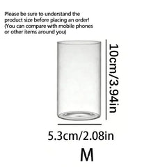 Photophore cylindre en verre transparent — Décoration de table mariage