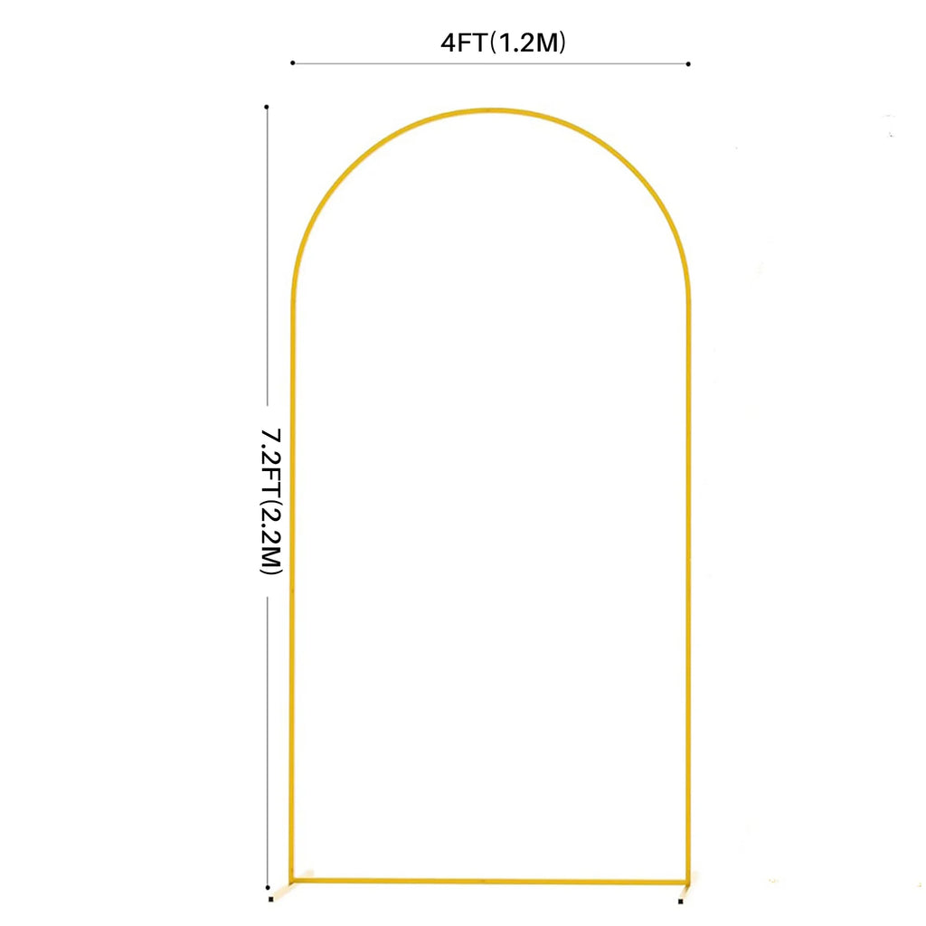 Gold Wedding Arch Stand Birthday Anniversary Party Decor Balloon Arch New Frame Backdrop Holder Bracket 6FT 6.6FT 7.2FT Size