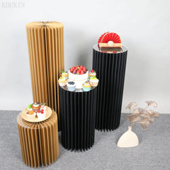 Colonne Romaine & Socle Rond — Présentoir Fleurs & Desserts Mariage