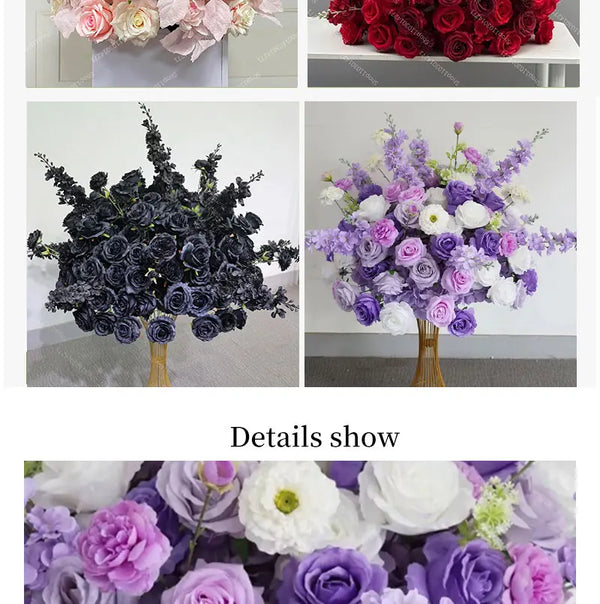 70cm Luxurious White Rose Flower Ball Wedding Reception Centerpiece For Table Decor Accessories Floral Arrangement Event  Prop