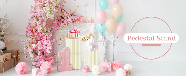 Party Round Pedestal Stands for Dessert Display Roman Column Vases Wedding Baby Shower Centerpieces Simple Generous Design