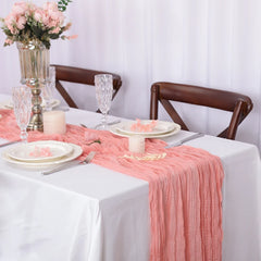 Chemin de Table Gaze Rustique Crêpe — Mariage & Réception Orientale