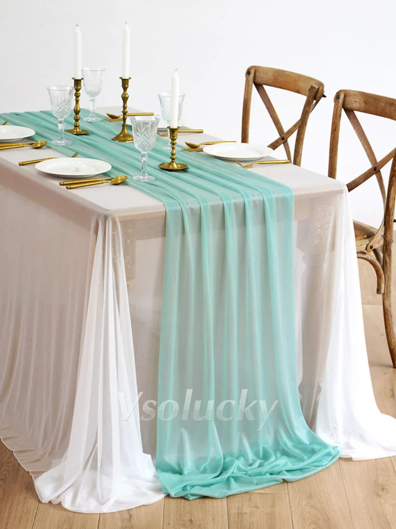 Table Runner Luxury Sheer for Wedding Rustic Boho Party Bridal Shower Birthday Christmas Decorations