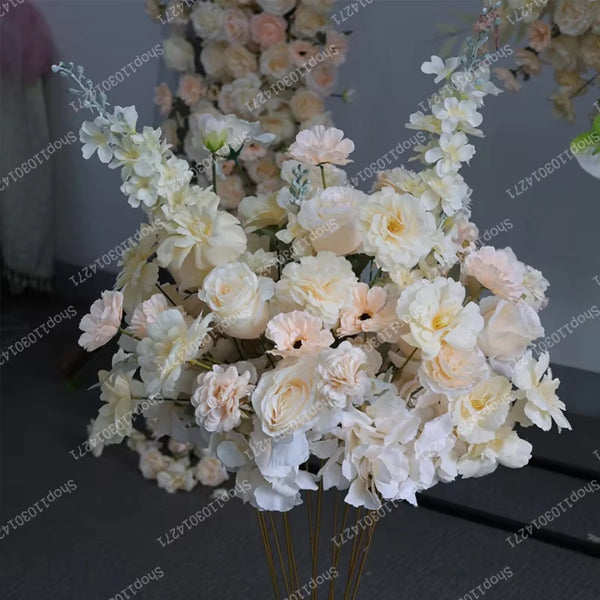 70cm Luxurious White Rose Flower Ball Wedding Reception Centerpiece For Table Decor Accessories Floral Arrangement Event  Prop