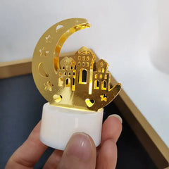 Décoration LED Eid Mubarak — Lune, étoile & château