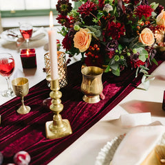 Chemin de Table Boho Étamine Long — Romantique Mariage Oriental