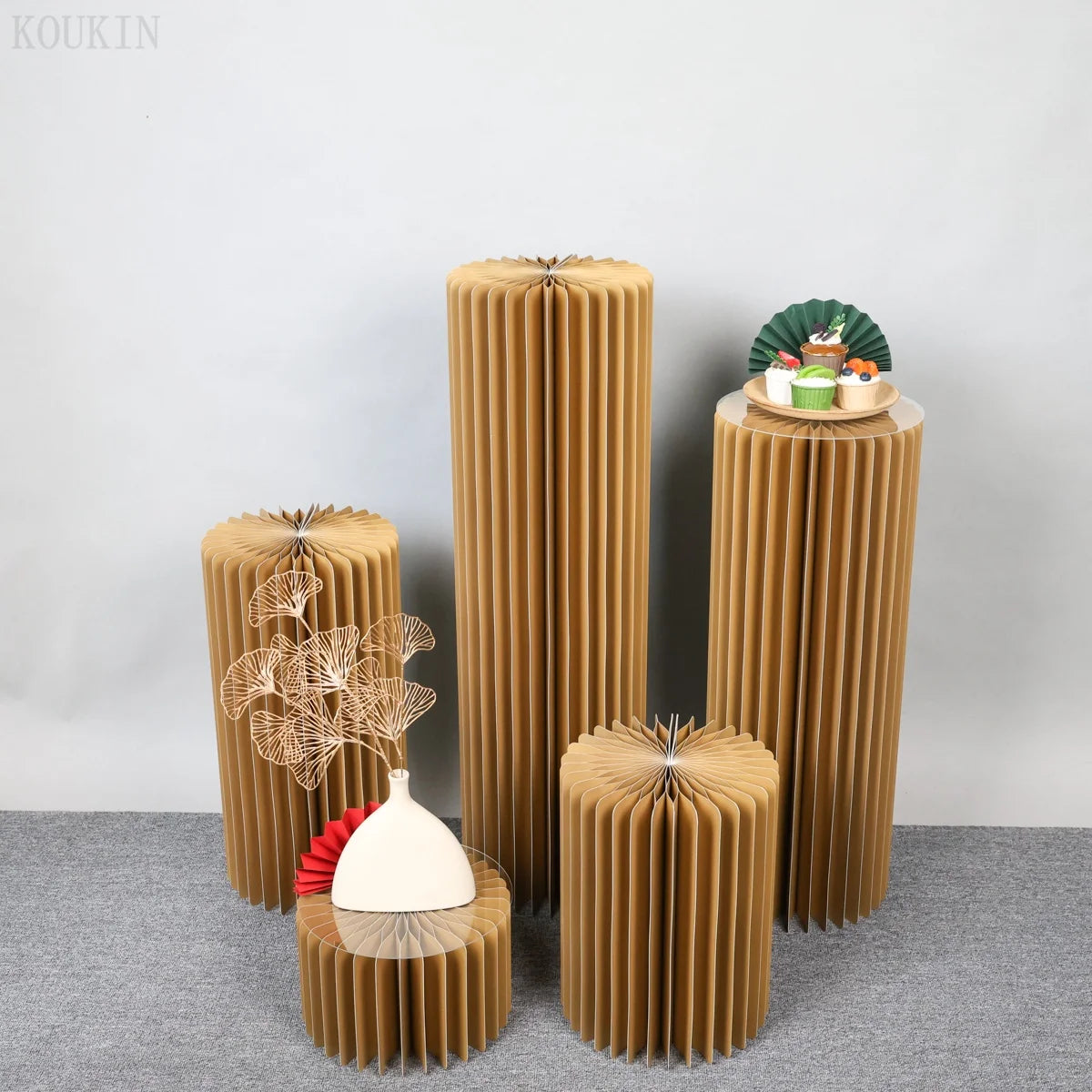 Party Round Pedestal Stands for Dessert Display Roman Column Vases Wedding Baby Shower Centerpieces Simple Generous Design