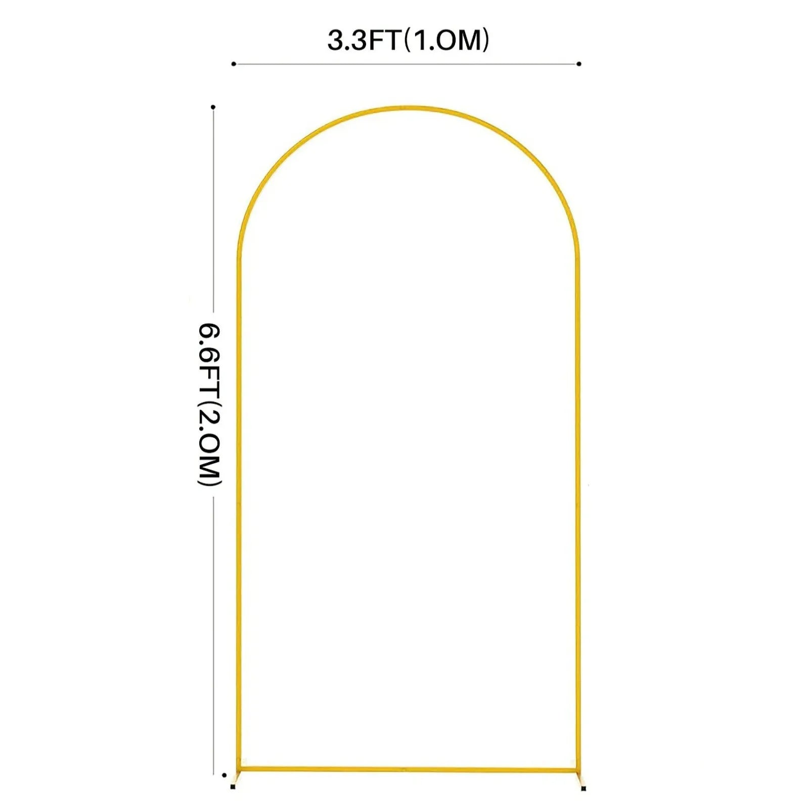 3PCS Set Wedding Arch Stand Golden Metal Wedding Arch Iron Frame, Durable Steel Alloy, Easy to Assemble - Indoor/Outdoor Decorative Stand for Weddings, Birthdays, Proposals