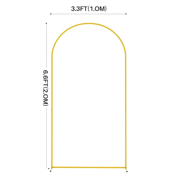 3PCS Set Wedding Arch Stand Golden Metal Wedding Arch Iron Frame, Durable Steel Alloy, Easy to Assemble - Indoor/Outdoor Decorative Stand for Weddings, Birthdays, Proposals