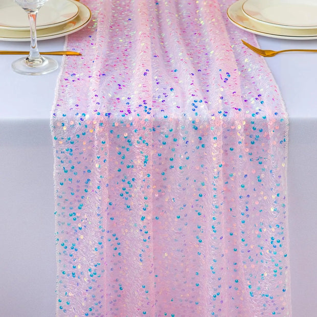 Chemin de table sequins scintillants — Mariage oriental