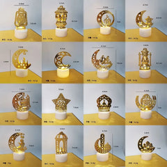 Décoration LED Eid Mubarak — Lune, étoile & château