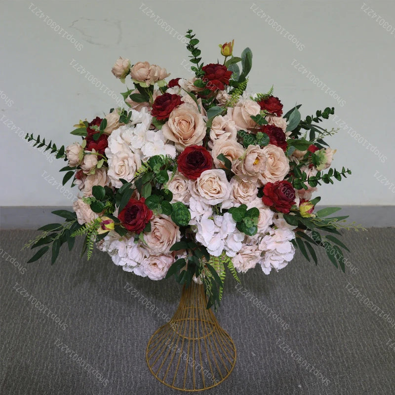 70cm Luxurious White Rose Flower Ball Wedding Reception Centerpiece For Table Decor Accessories Floral Arrangement Event  Prop