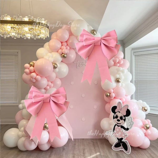 70/50/30cm Giant Cream Bow Eva Foam Paper DIY Bow Garland Arch for Bow Birthday Girls Coquette Wedding Bridal Shower Party Decor