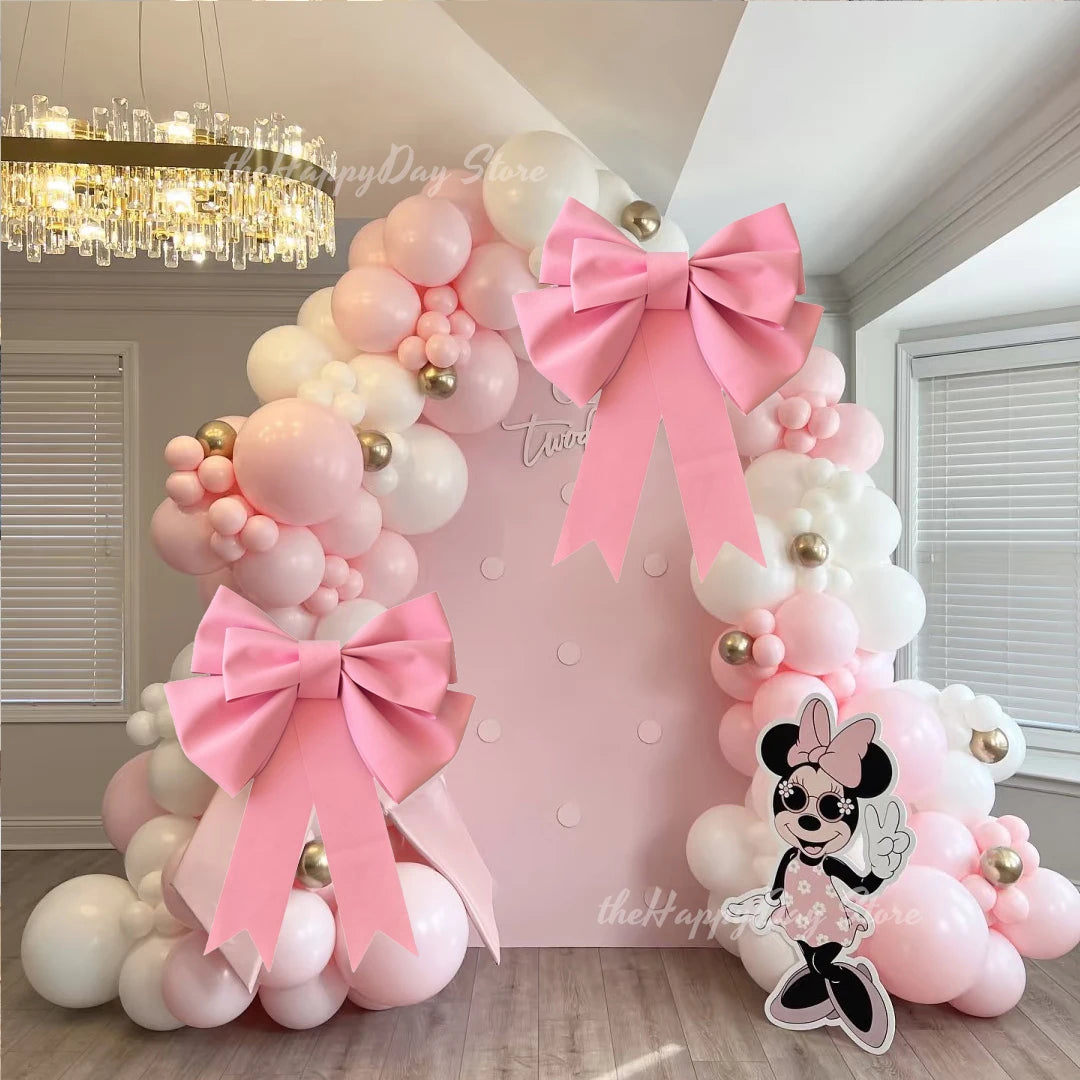 70/50/30cm Giant Cream Bow Eva Foam Paper DIY Bow Garland Arch for Bow Birthday Girls Coquette Wedding Bridal Shower Party Decor