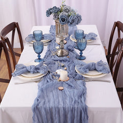 Chemin de Table Gaze Rustique Crêpe — Mariage & Réception Orientale