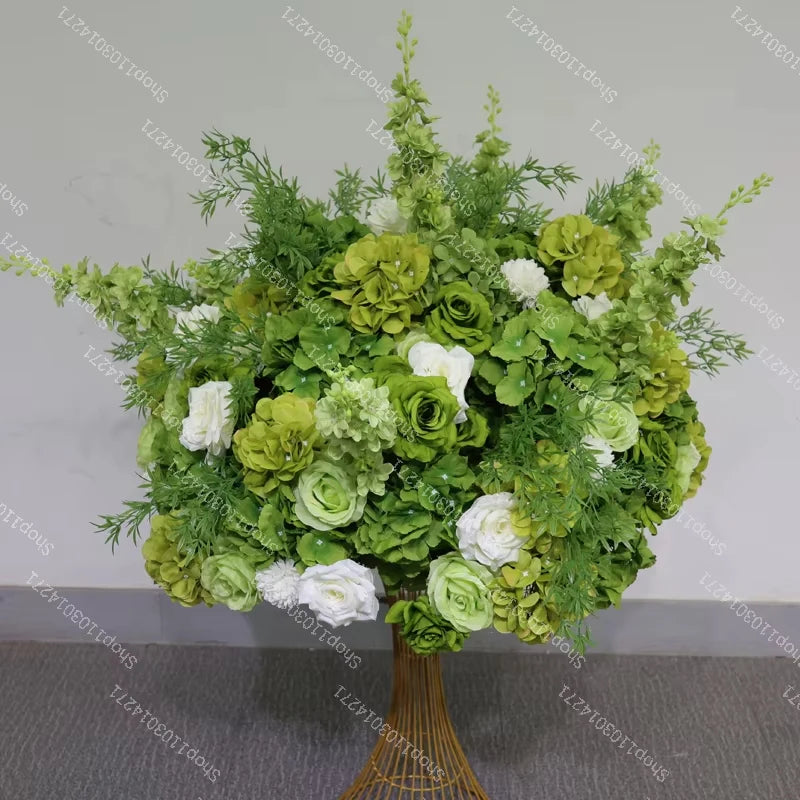 70cm Luxurious White Rose Flower Ball Wedding Reception Centerpiece For Table Decor Accessories Floral Arrangement Event  Prop
