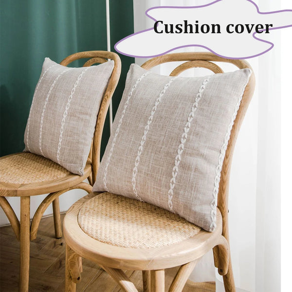 Three-dimensional Jacquard Checkered Tablecloth,Cotton Linen Tassels Dust-Proof Table Cover,For Dinning Party Wedding Decor