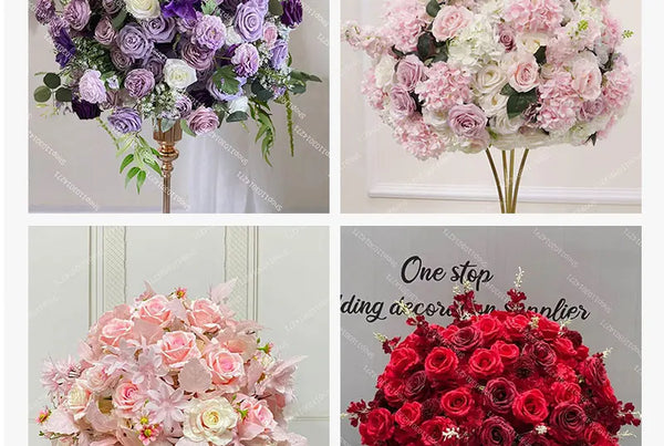 70cm Luxurious White Rose Flower Ball Wedding Reception Centerpiece For Table Decor Accessories Floral Arrangement Event  Prop