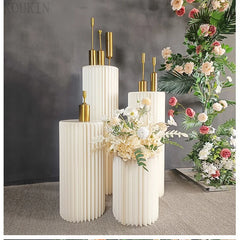 Colonne Romaine & Socle Rond — Présentoir Fleurs & Desserts Mariage