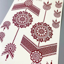 Stickers henné waterproof — Motifs mains mariage & cérémonie