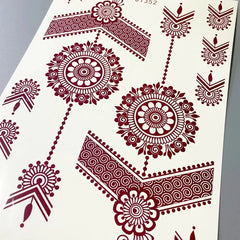 Stickers henné waterproof — Motifs mains mariage & cérémonie